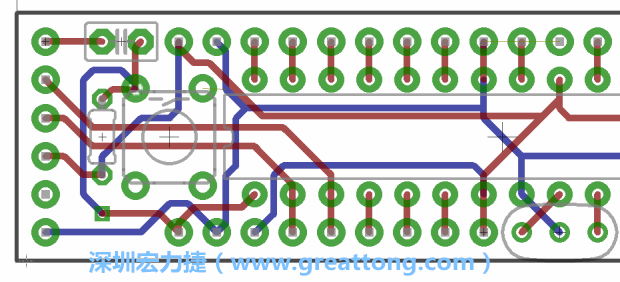 將最后的電路線如上圖所示繪制完成。